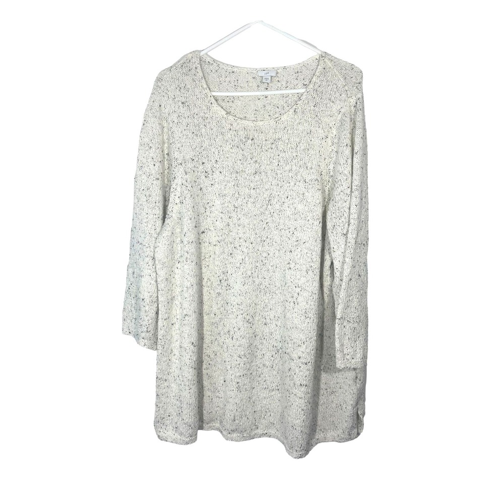 J.‎ Jill Women's 3/4 Sleeve Sweater Cream Crew Neck XL Tall
